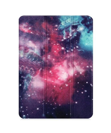 iPad Pro 12.9 2018 - Coque avec rabat intelligent motif galaxie