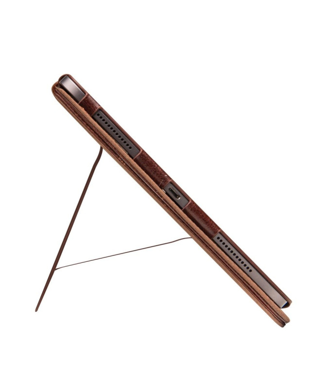 iPad Pro 11 - Etui fait main en cuir véritable avec support intégré