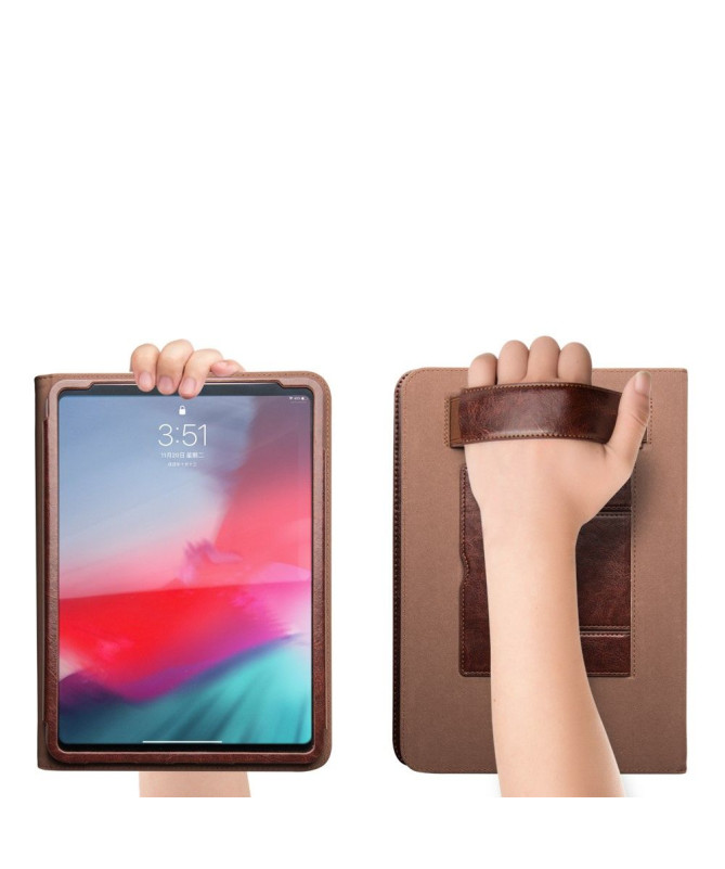 iPad Pro 11 - Etui fait main en cuir véritable avec support intégré