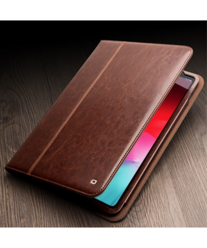 iPad Pro 11 - Etui fait main en cuir véritable avec support intégré