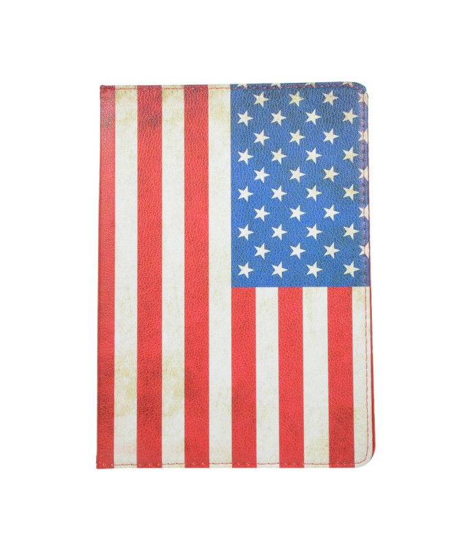 Housse iPad 10.2 Drapeau Américain Rétro