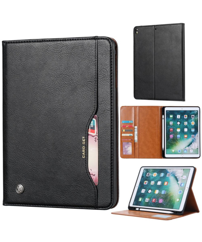 Housse iPad 10.2 (2019) avec porte cartes effet cuir
