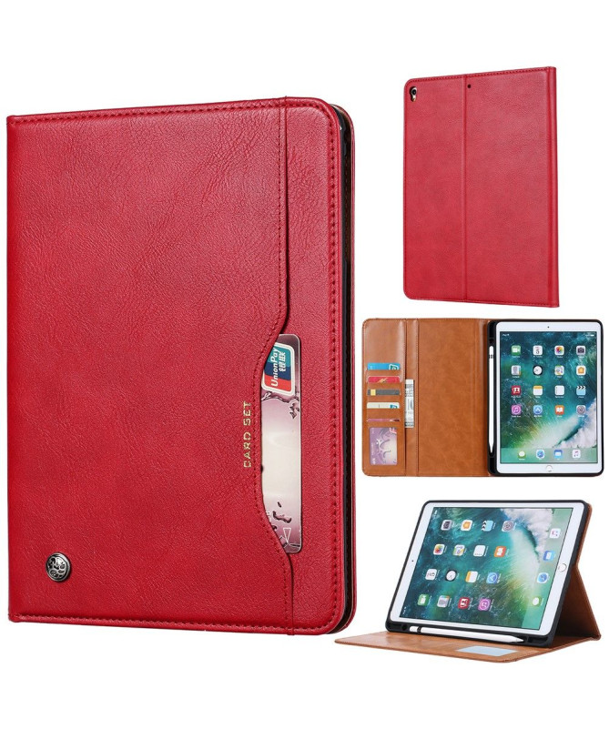Housse iPad 10.2 (2019) avec porte cartes effet cuir
