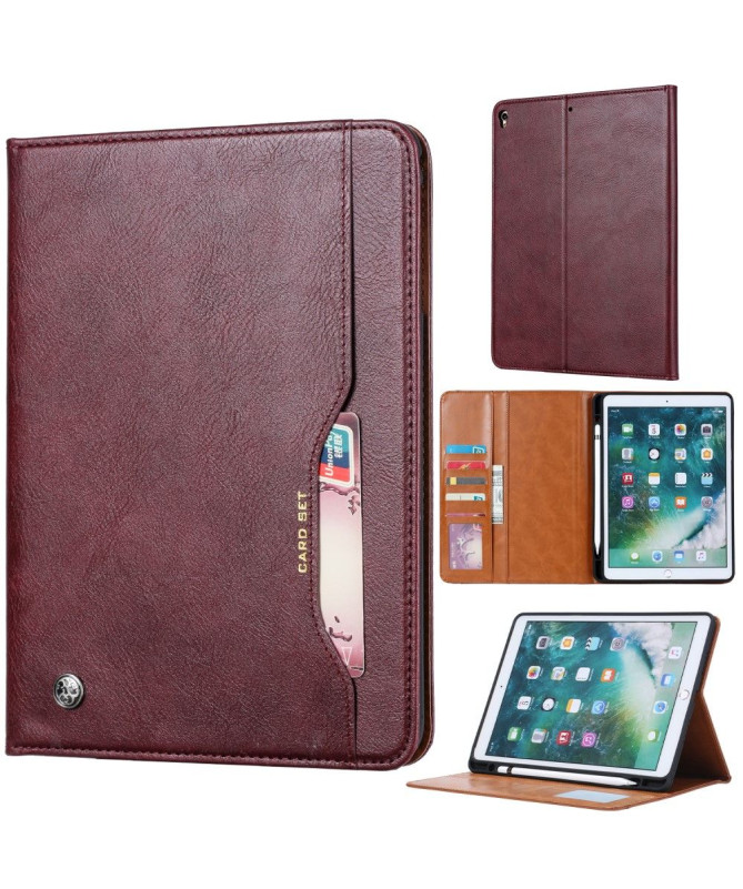 Housse iPad 10.2 (2019) avec porte cartes effet cuir