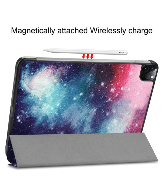 Housse iPad Pro 11 (2020) avec rabat intelligent motif galaxie