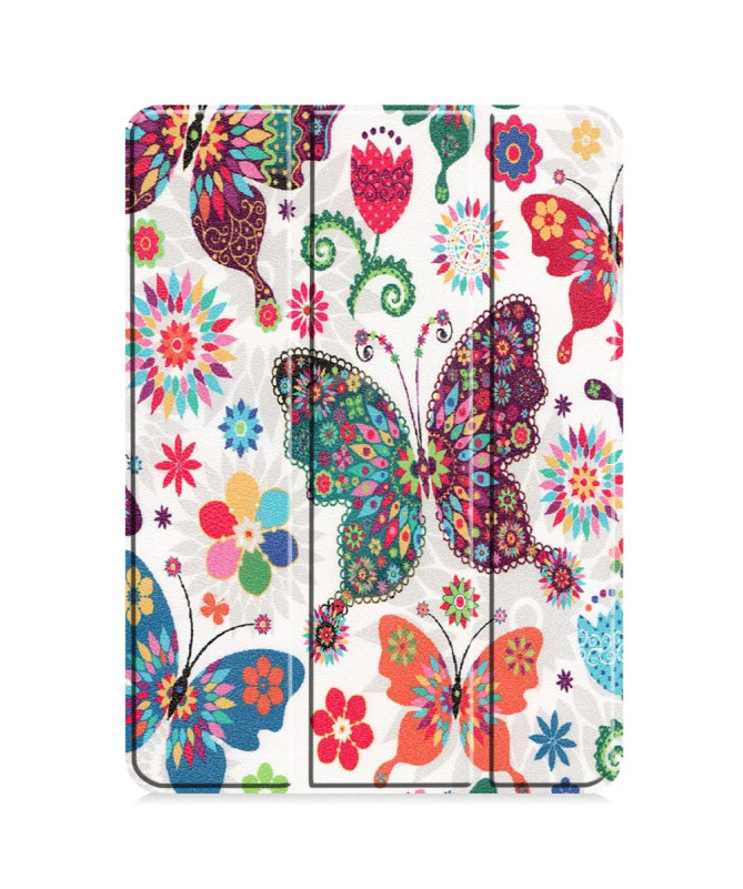 Housse iPad Pro 11 (2020) avec rabat intelligent papillons et fleurs