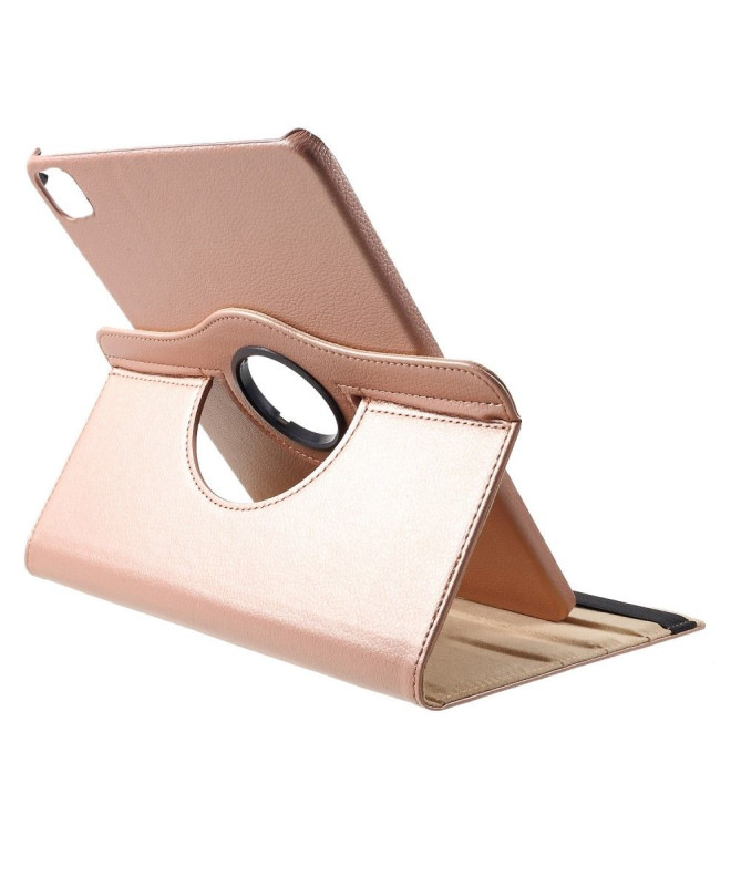 Housse iPad Pro 12.9 (2020) simili cuir litchi rotatif 360 degrés