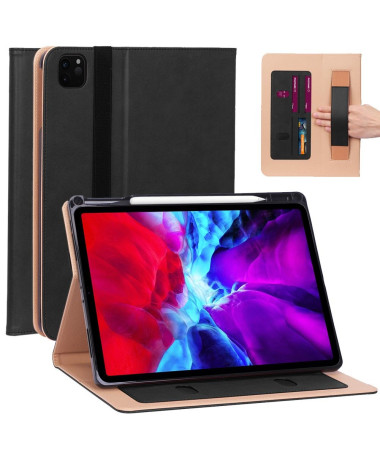 Housse iPad Pro 12.9 (2020) simili cuir avec anse