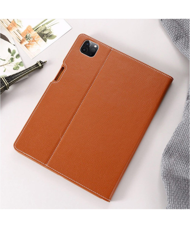 Housse iPad Pro 11 2020 simili cuir texture litchi