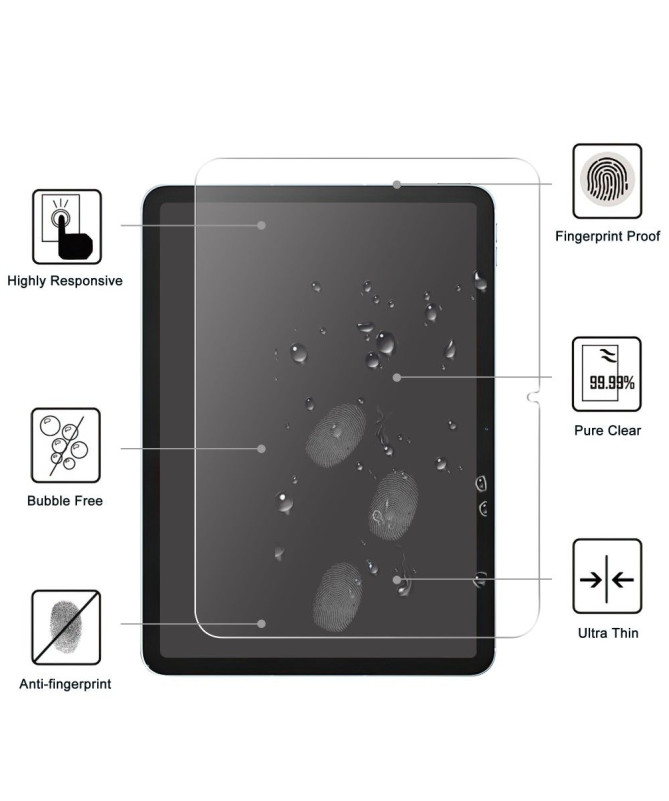 Coque iPad 10 (2022) + film protecteur en verre trempé