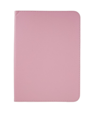 iPad 10 (2022) - coque rabat simili cuir support rotatif 360 degrés Rose - photo 55