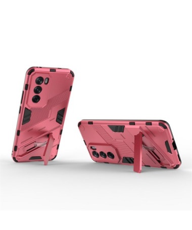 Coque Oppo Reno 12 Pro 5G Hybride avec Support - Rose