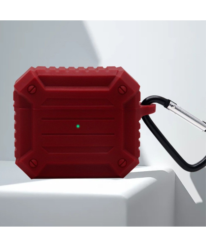 Coque AirPods 3 en silicone renforcé avec mousqueton