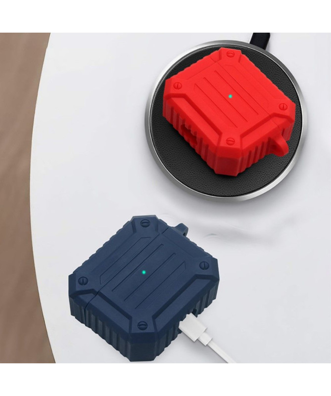 Coque AirPods 3 en silicone renforcé avec mousqueton