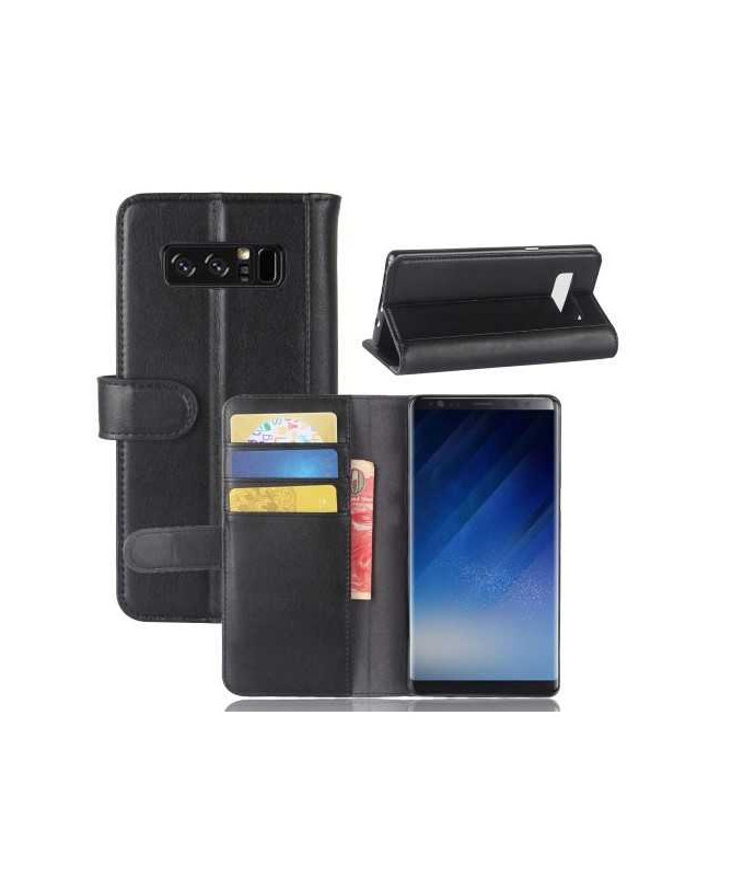 Housse Samsung Galaxy Note 8 Cuir Premium - Noir