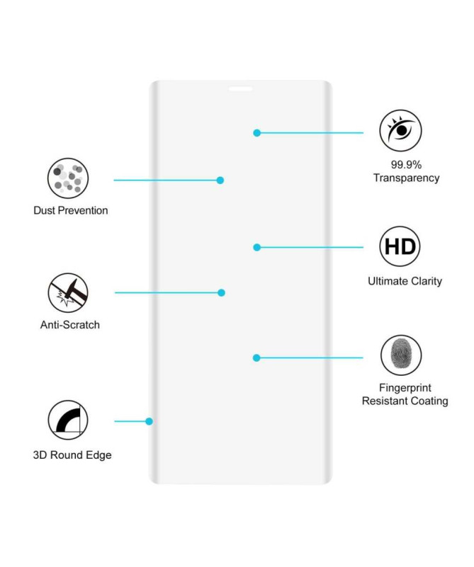 Film Protection écran Verre Trempé Samsung Galaxy Note 8 Full Size