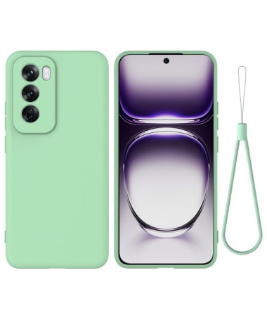 Coque Oppo Reno 12 Pro 5G Silicone Liquide à Lanière Vert