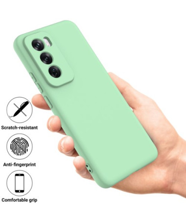 Coque Oppo Reno 12 Pro 5G Silicone Liquide à Lanière Vert