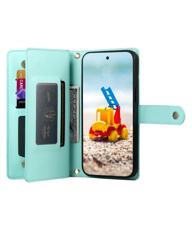 Housse Google Pixel 9 Pro XL Cuir DF-011 avec Portefeuille et Sangle