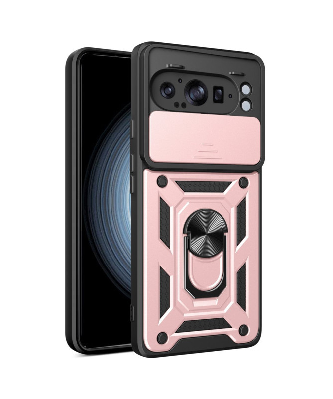 Coque Google Pixel 9 Pro XL avec Protection Caméra Coulissante et Supp