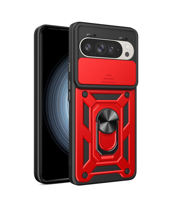 Coque Google Pixel 9 Pro  /  Pixel 9 avec Protection Caméra Coulissante et Support Rotatif