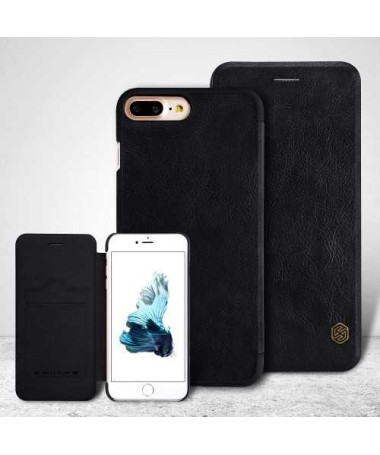 Housse iPhone 8 Plus / 7 Plus NILLKIN Cuir Porte Carte - Noir