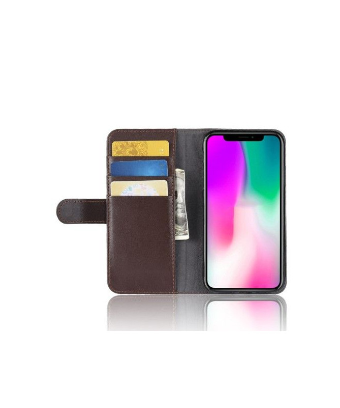 Housse iPhone XR Porte-Cartes en Cuir Premium