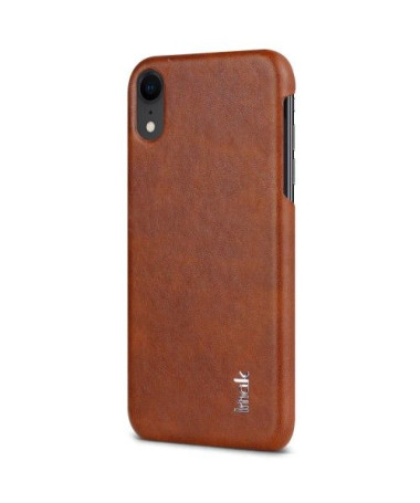 Coque imitation cuir pour iPhone XR - Marron