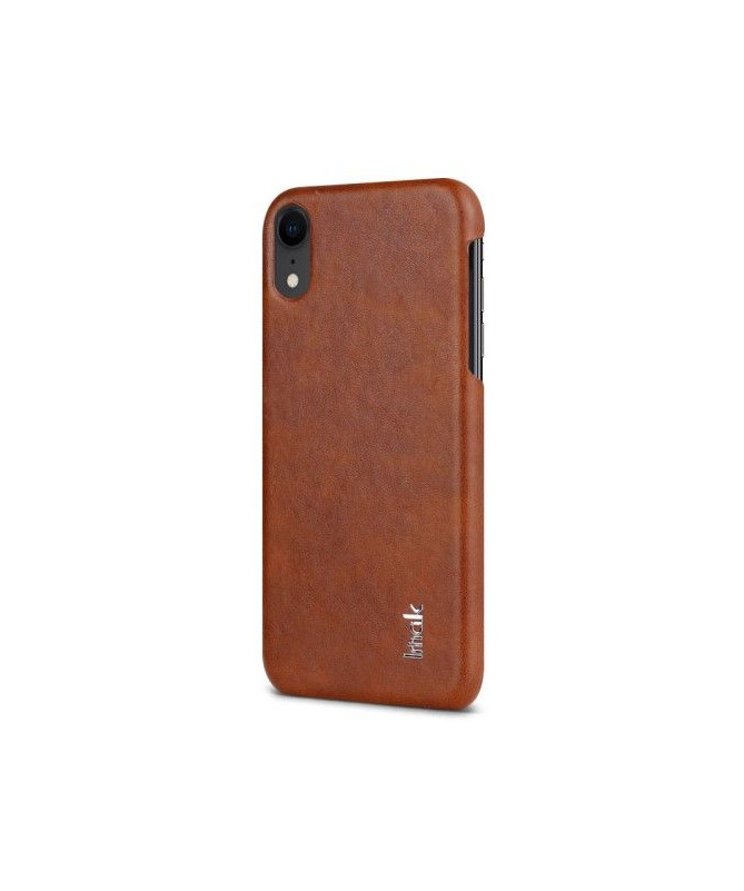 Coque imitation cuir pour iPhone XR - Marron