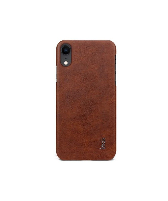 Coque imitation cuir pour iPhone XR - Marron