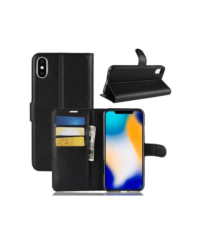 Housse iPhone XS Max Style cuir porte-cartes