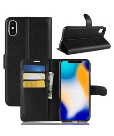 Housse iPhone XS Max Style cuir porte-cartes