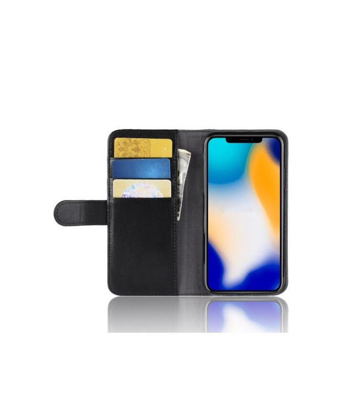 Housse iPhone XS Max cuir premium - Noir