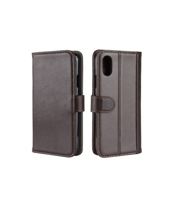 Housse iPhone XS Max cuir premium - Marron - photo 2