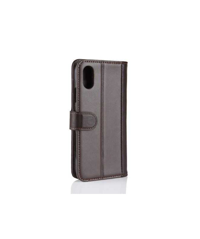 Housse iPhone XS Max cuir premium - Marron - photo 4