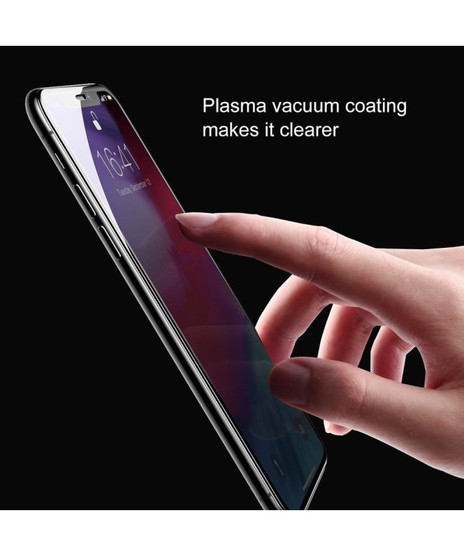 Protection d'écran en verre trempé anti-lumière bleue pour iPhone XS Max