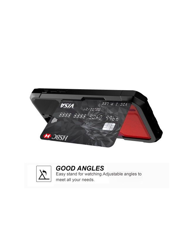 Coque iPhone SE 2022 / 2020 premium carbone porte carte