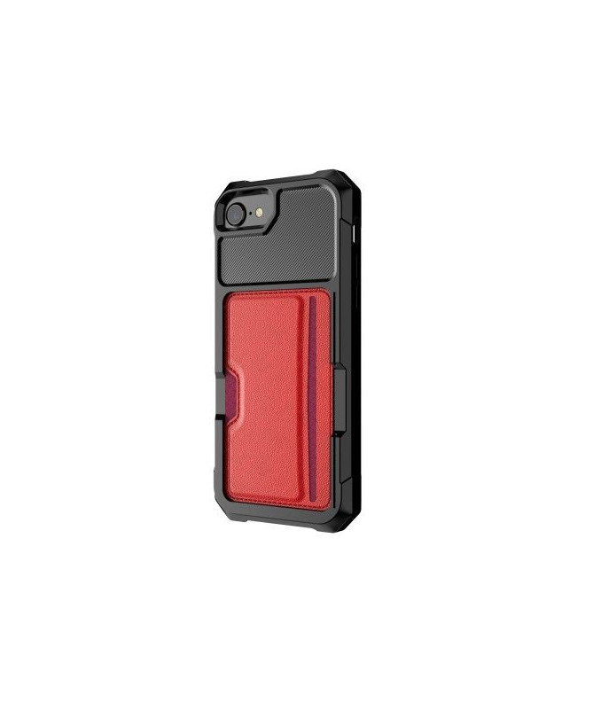 Coque iPhone SE 2022 / 2020 premium carbone porte carte