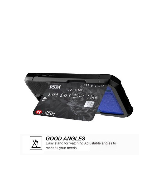 Coque iPhone SE 2022 / 2020 premium carbone porte carte