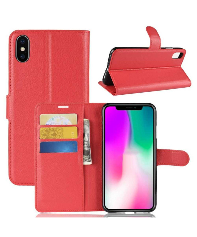 iPhone XR - Housse style cuir porte cartes