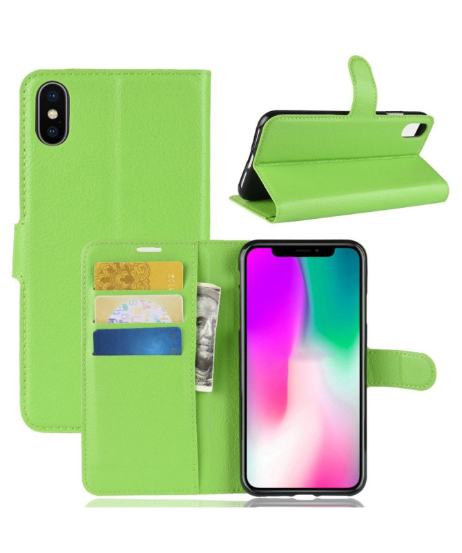 iPhone XR - Housse style cuir porte cartes