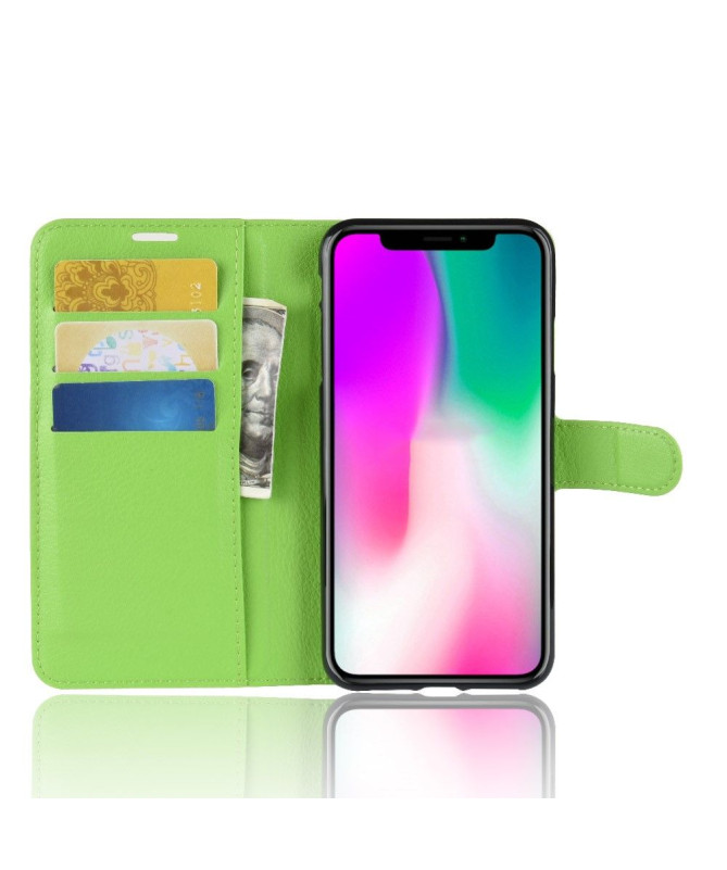 iPhone XR - Housse style cuir porte cartes