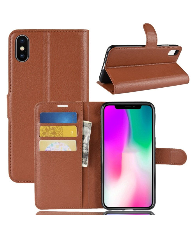 iPhone XR - Housse style cuir porte cartes