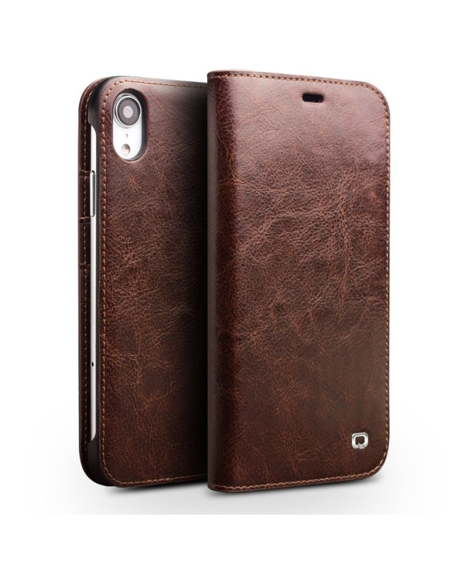 iPhone XR - Etui fait main en cuir véritable
