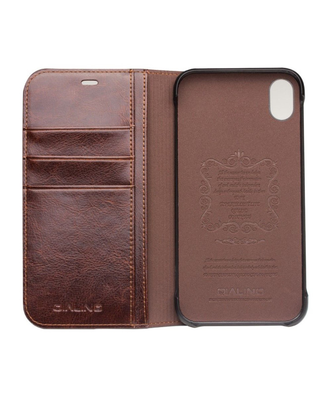 iPhone XR - Etui fait main en cuir véritable