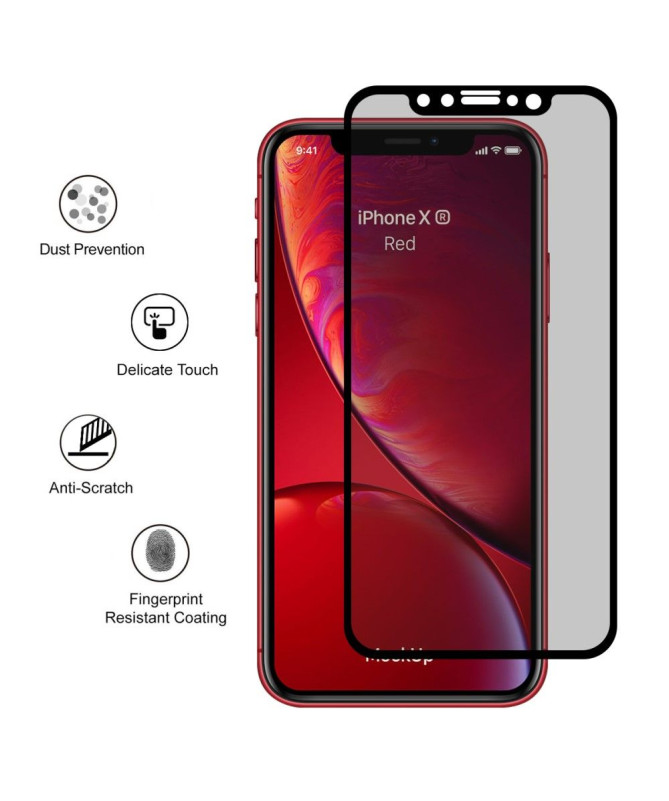 iPhone XR - Verre trempé et filtre de confidentialité
