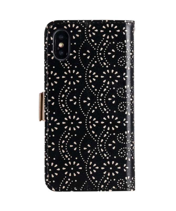 iPhone XS / X - Housse motif dentelle avec lanière