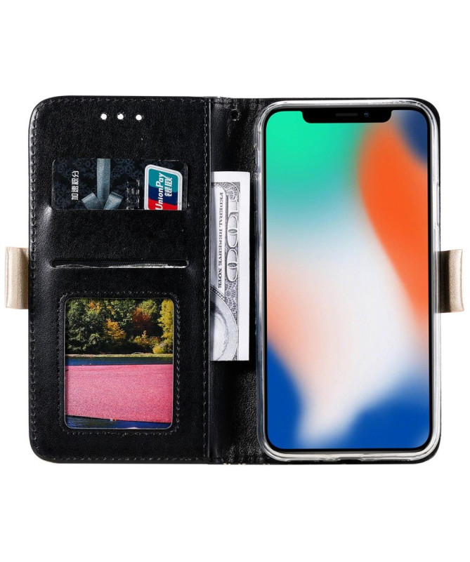 iPhone XS / X - Housse motif dentelle avec lanière