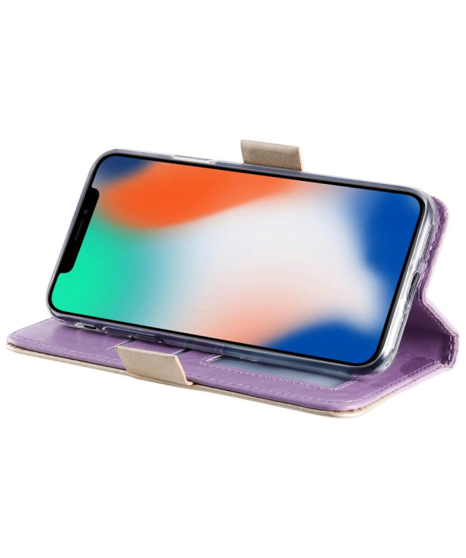 iPhone XS / X - Housse motif dentelle avec lanière