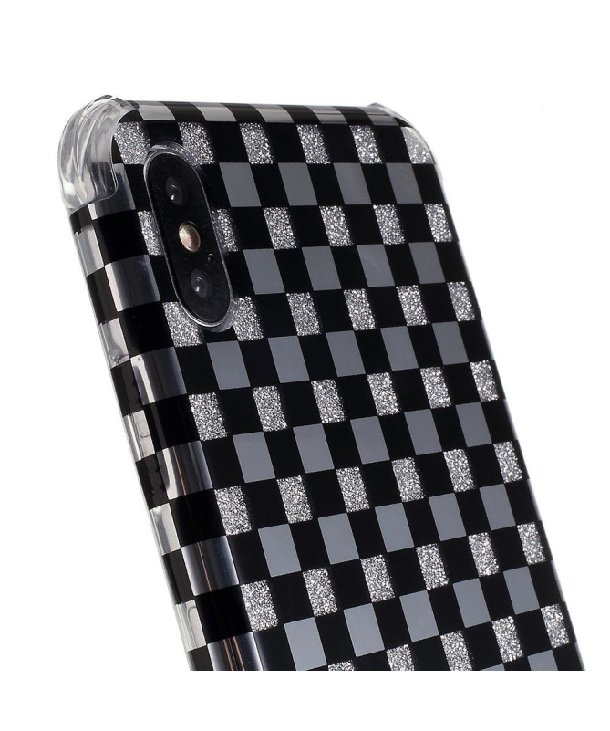 iPhone XS Max - Coque paillettes carreaux